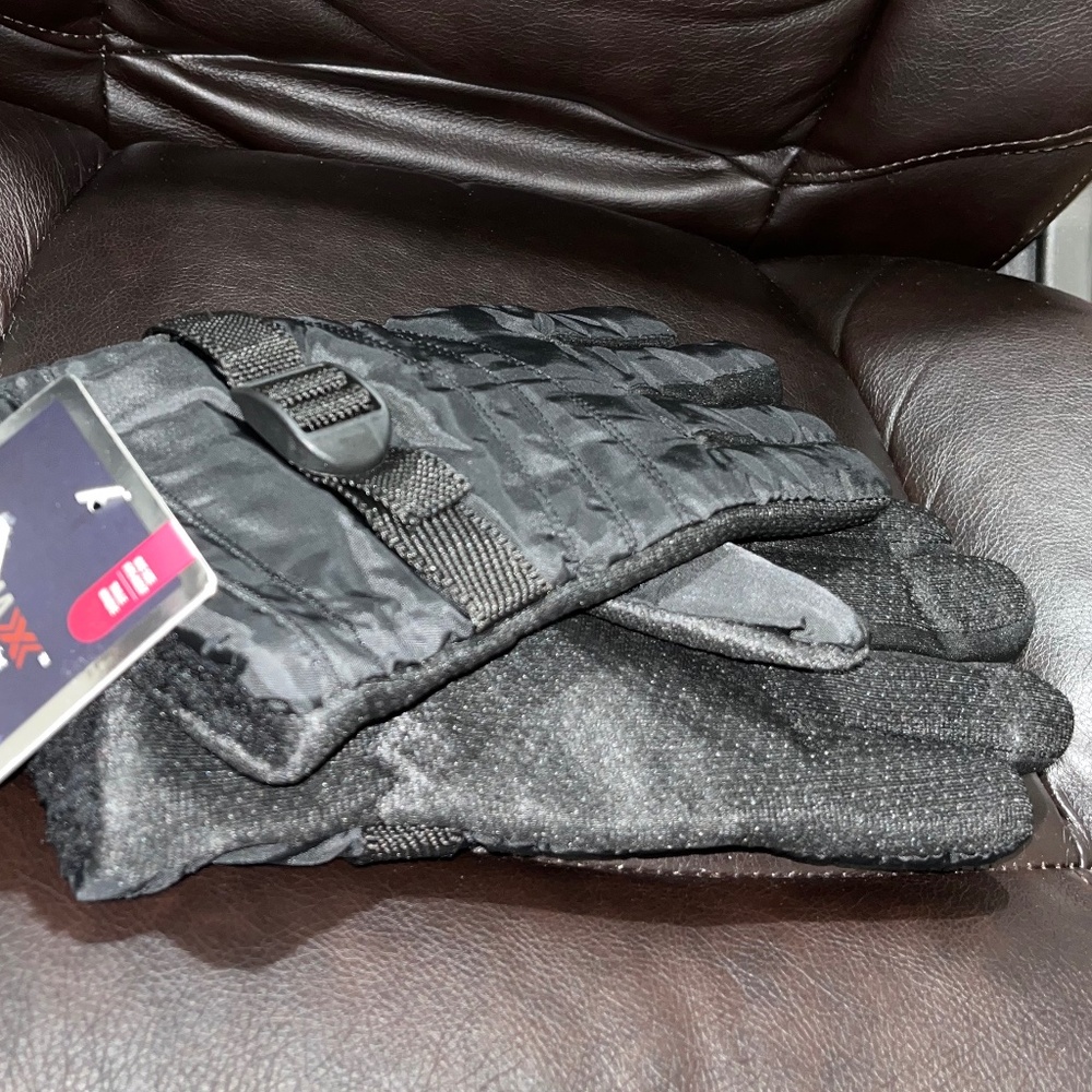 Thermaxx Unisex Black Insulated Fall Winter Adjustable Casual Gloves